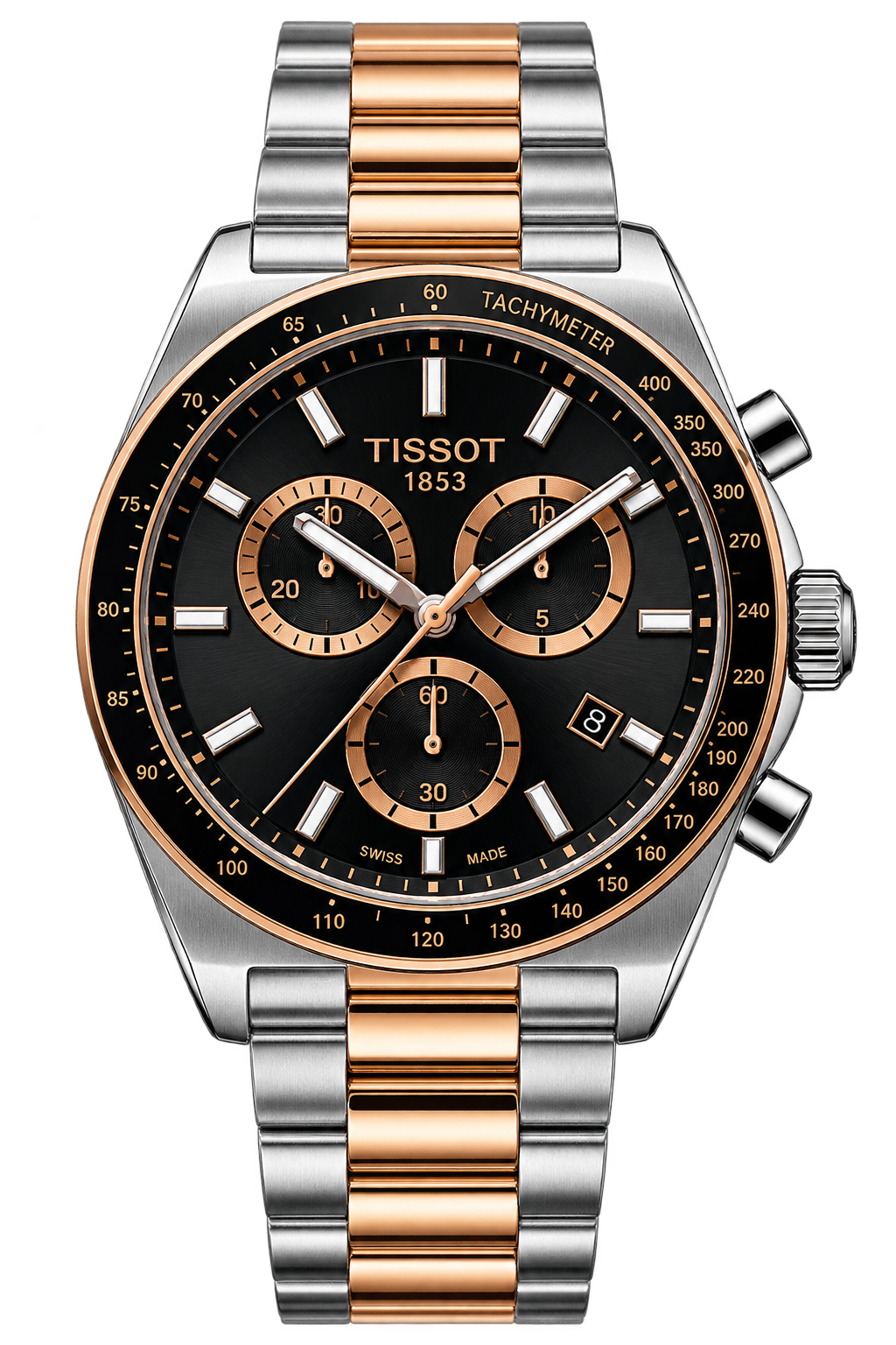Tissot PR516 Chronograph Two-Tone Black Dial Men’s Watch – T149.417.22.051.01