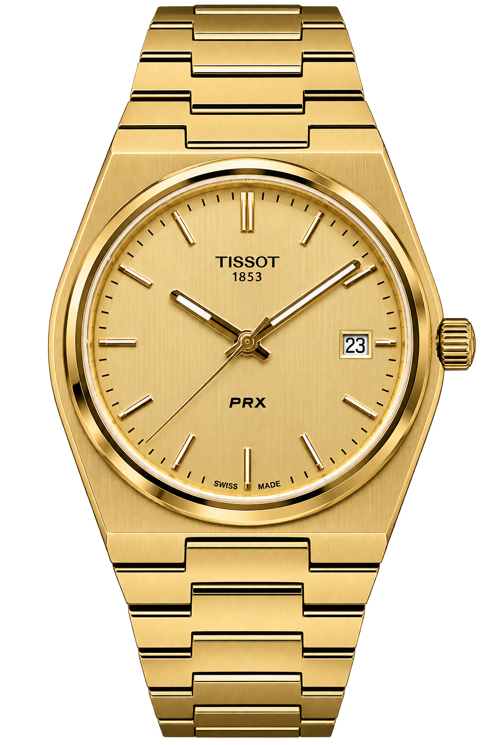Tissot PRX Gold-Tone Champagne Dial Men’s Watch