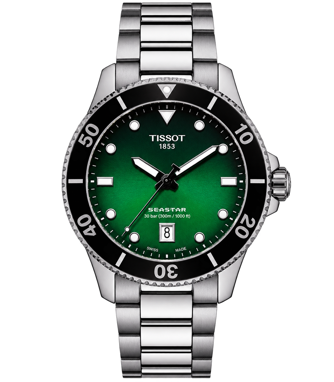 Tissot Seastar 1000 Green Dial Stainless Steel Men’s Watch