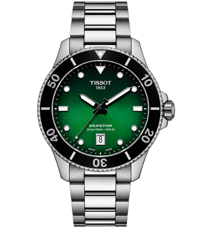 Tissot Seastar 1000 Green Dial Stainless Steel Men’s Watch